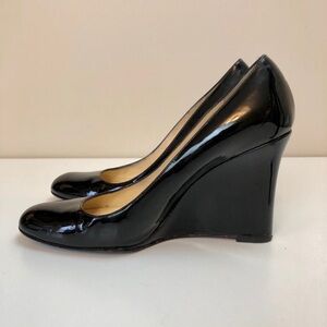 Kate ♠️Spade Patent Leather Round Toe Wedges